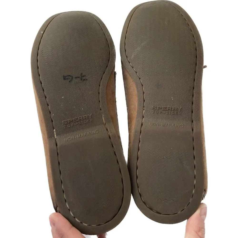 Sperry Top-Sider Men's 12 Light Brown / Tan Leather Slip-On Shoes